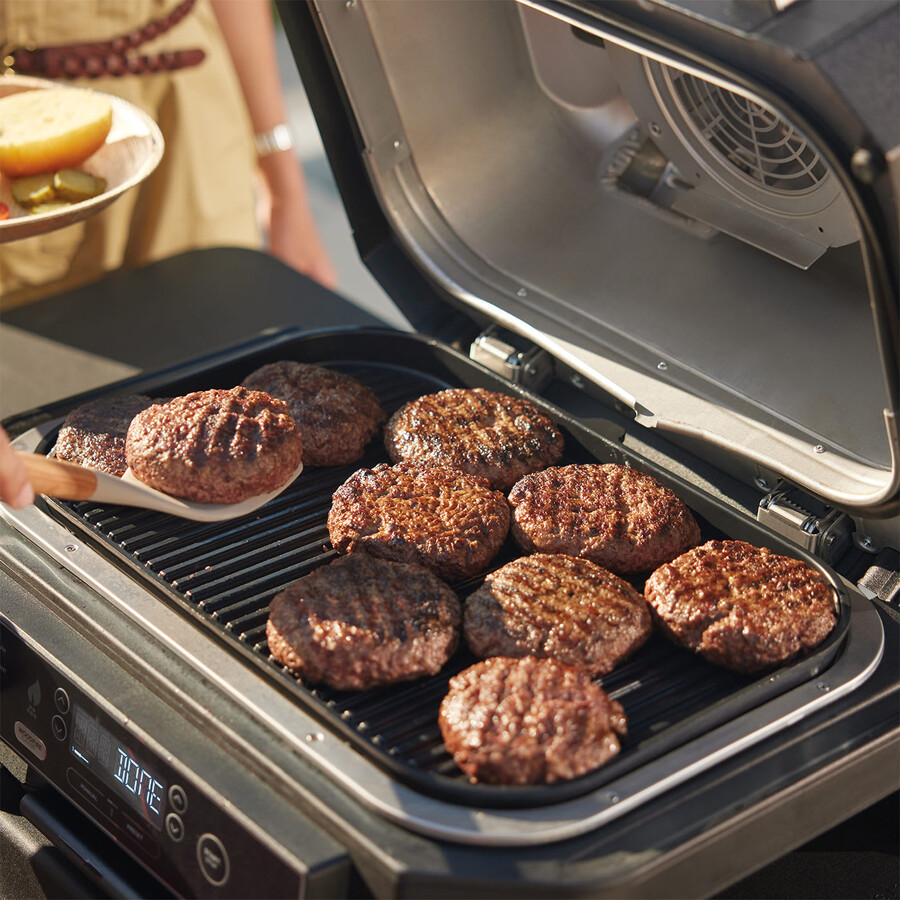 ninja woodfire pro xl elektrogrill smoker mit ständer abdeckung