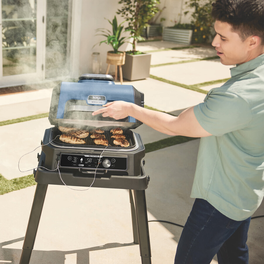 ninja woodfire pro connect xl elektrogrill smoker