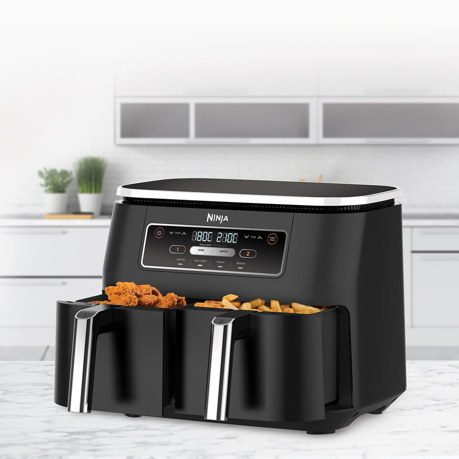 ninja foodi 4-in-1-zweizonen-luftfritteuse 76 l af200uk