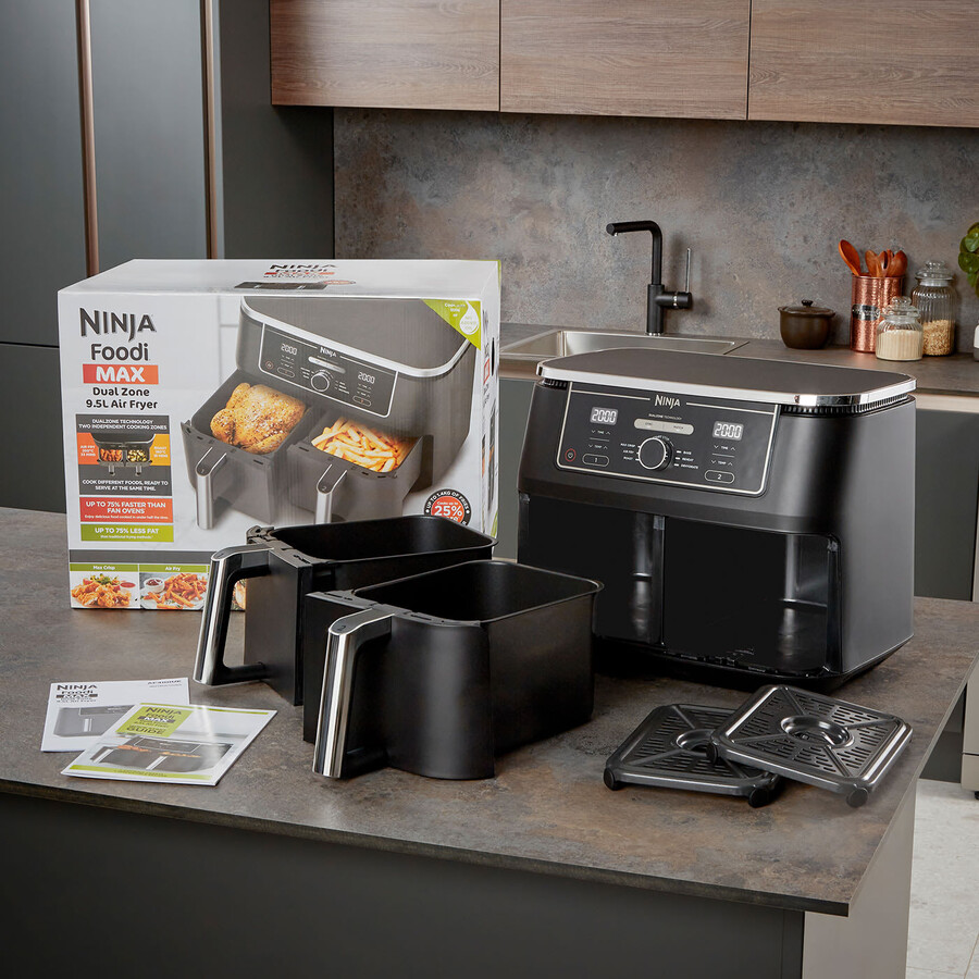 ninja foodi max dual-zone-heißluftfritteuse af400uk
