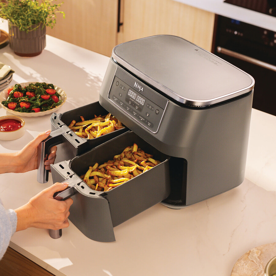 ninja 6-in-1 dual-zone-heißluftfritteuse 76 l dz300uk
