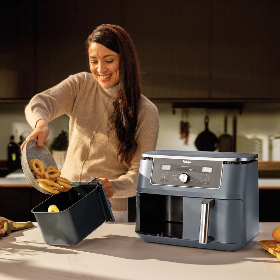 ninja max 6-in-1 dual-zone-heißluftfritteuse 95 l – cyber space dz400ukcyd