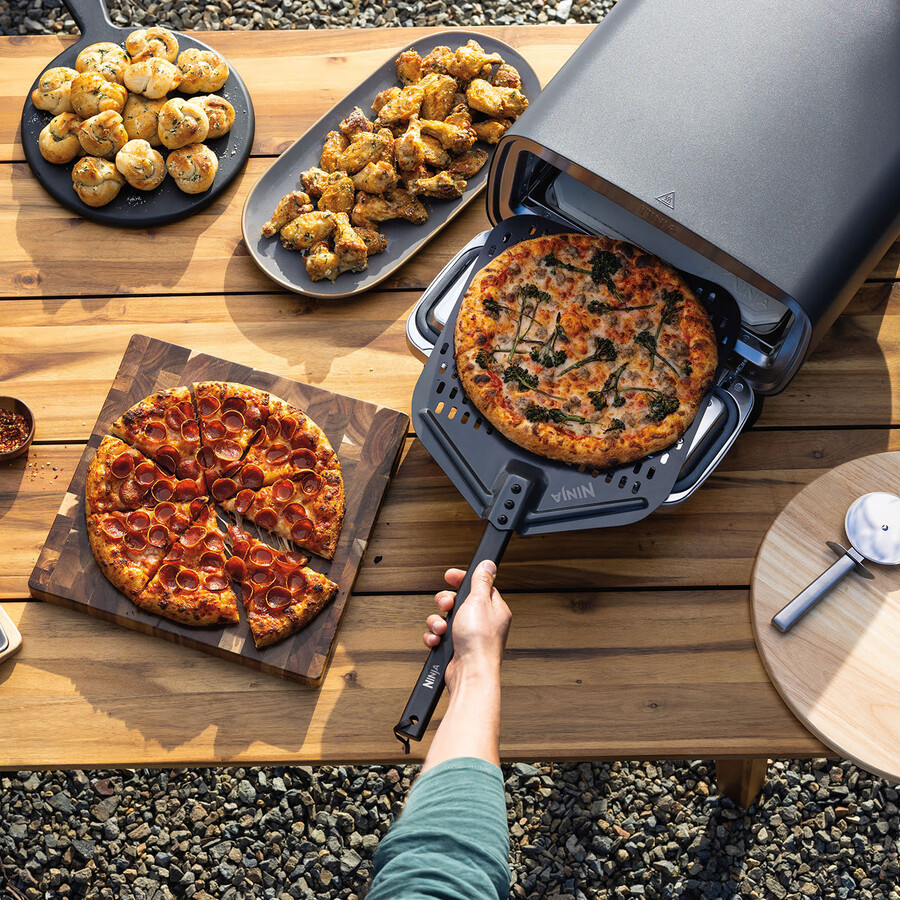 ninja artisan elektrischer outdoor-pizzaofen heißluftfritteuse ständer und abdeckung bundle