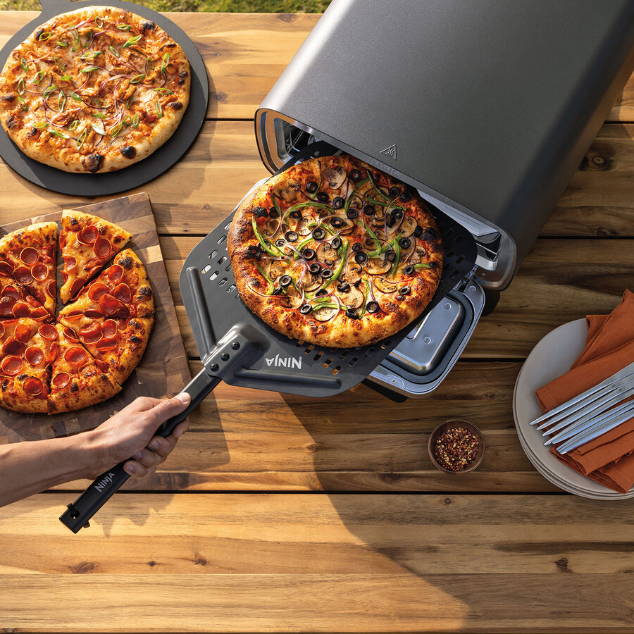 ninja artisan elektrischer outdoor-pizzaofen heißluftfritteuse ständer und abdeckung bundle