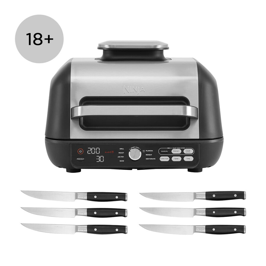 ninja foodi max pro health grill- und steakmesser-set - ag651steak