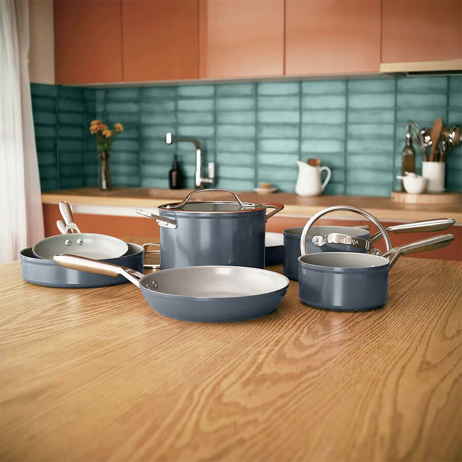 zerostick ceramic pro - 28 cm wok - mitternachtsblau