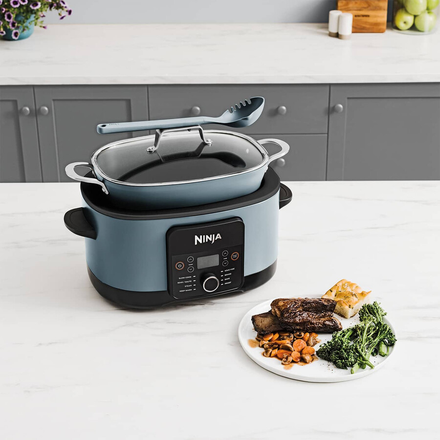 ninja foodi 8-in-1 possiblecooker slow cooker multikocher meersalz grau mc1001uk